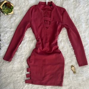 Pink Cut Out Side Dress